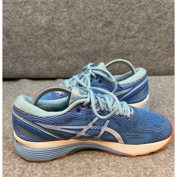 Asics Gel Nimbus 21 Women‎ Running Shoes Blue Orange Athletic Sneakers Size 11 - Picture 7 of 9